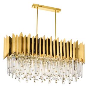 Luster na reťazi CRYSTALLINE 8xE27/40W/230V zlatý