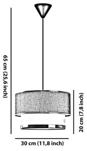 Závesný luster ECHO na lanku 1xE27/60W/230V béžová/krémová