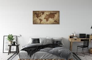 Obraz canvas šedý mapa 100x50 cm
