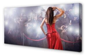 Obraz canvas Samice červené šaty ľudia 100x50 cm