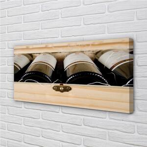 Obraz canvas Fľaše vína v krabici 100x50 cm