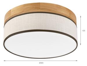 Brilagi - LED stropné svietidlo BELLADONNA LED/20W/230V pr. 30 cm krémová/dub