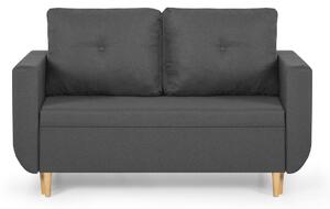 Pohovka pre 2 osoby s funkciou spania DORIS Světle šedá