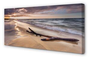Obraz na plátne Gdańsk Beach sea sunset 100x50 cm