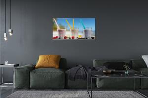 Obraz canvas Cocktail sklo farebné slamky 100x50 cm