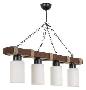 Luster na reťazi JASMIN 4xE27/40W/230V hnedá/biela