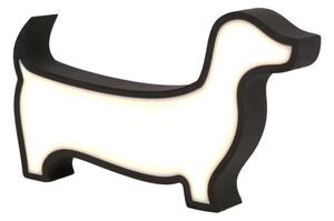 LED Detská stolná lampa DOG LED/12W/230V čierna