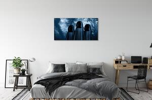 Obraz canvas Lesných stromov strašidelnými postavami 100x50 cm