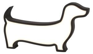 LED Detská stolná lampa DOG LED/12W/230V čierna
