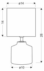 Stolná lampa MINOS 1xE14/40W/230V hnedá/biela