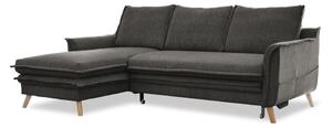 Tmavosivá rozkladacia rohová pohovka (ľavý roh) Charming Charlie – Miuform