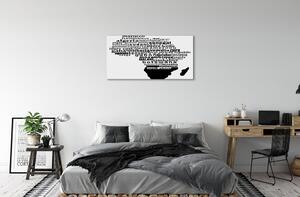 Obraz canvas Čierna a biela titulky 100x50 cm