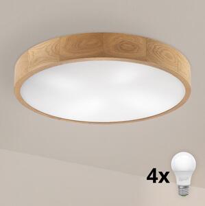 Brilagi - LED stropné svietidlo CARVALHO 4xE27/60W/230V dub pr. 57,5 cm