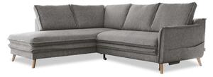Sivá rozkladacia rohová pohovka (ľavý roh) Charming Charlie – Miuform