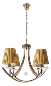 Luster na reťazi VITORIA 4xE14/40W/230V žltá/mosadz