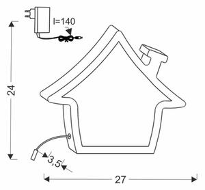 LED detská stolná lampa HOUSE LED/10W/230V modrá
