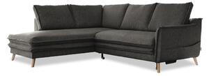 Tmavosivá rozkladacia rohová pohovka (ľavý roh) Charming Charlie – Miuform