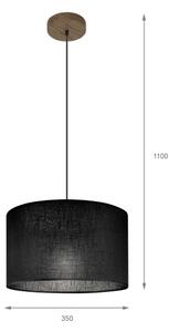 Brilagi - LED Luster na lanku ANTHONY 1xE27/60W/230V dub orech/čierna
