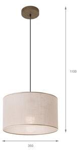 Brilagi - LED Luster na lanku ANTHONY 1xE27/60W/230V dub orech/béžová