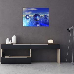 Obraz abstrakcie - voda (70x50 cm)