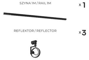 Zuma Line 3560 - Bodové svietidlo do lištového systému MASTER 3xGU10/15W/230V čierna