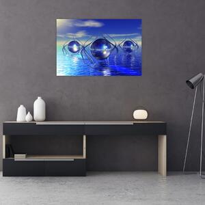 Obraz abstrakcie - voda (90x60 cm)