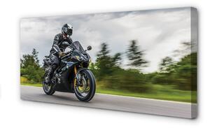 Obraz canvas Motocykel cesty mraky neba 100x50 cm