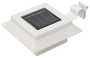Vonkajšie solárne svietidlá 12 ks biele 12 cm LED štvorcové