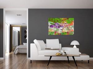 Obraz abstrakcie - maľba (90x60 cm)