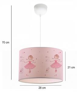 Detský luster CANDY 1xE27/40W/230V ružový
