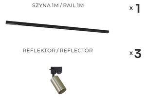 Zuma Line 3552 - Bodové svietidlo do lištového systému TUBE 3xGU10/35W/230V čierna/zlatá