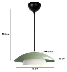 Závesné svietidlo na lanku MOONLIGH 1xE27/40W/230V zelené