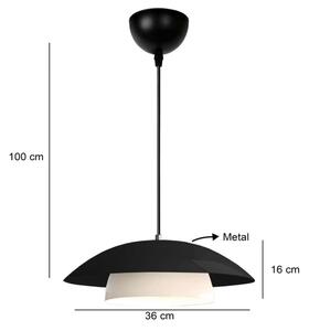 Závesný luster na lanku MOONLIGH 1xE27/40W/230V čierna
