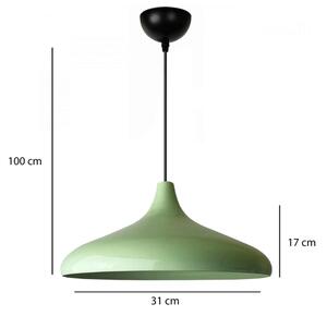 Závesný luster na lanku VULCANO 1xE27/40W/230V zelený