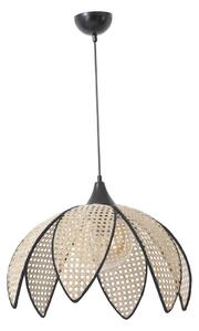 Luster na lanku FUME 1xE27/40W/230V pr. 40 cm čierna/béžová
