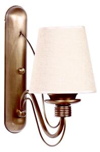 Nástenné svietidlo CLASSIC 1xE27/40W/230V bronzové/béžové