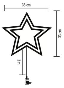 LED Vonkajšia vianočná dekorácia do okna 35xLED/230V IP44 teplá biela/hviezda