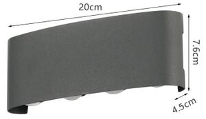 Brilagi - LED vonkajšie nástenné svietidlo FLAREBOX LED/8W/230V antracit IP65