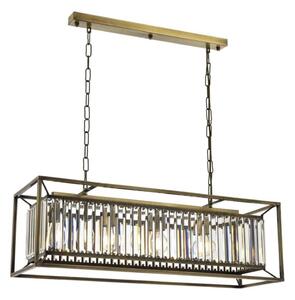 Luster na reťazi CRYSTALLINE 4xE27/6W/230V bronzový