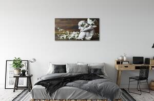 Obraz na plátne Spiace anjel kvety 100x50 cm