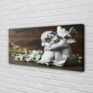 Obraz na plátne Spiace anjel kvety 100x50 cm