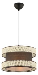 Závesný luster na lanku HALO 1xE27/60W/230V hnedá/krémová