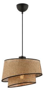 Luster na lankách BARETTE 1xE27/60W/230V hnedá/čierna
