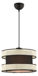 Luster na lanku HALO 1xE27/60W/230V čierna/krémová