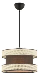 Závesný luster na lanku HALO 1xE27/60W/230V hnedá/krémová
