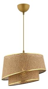 Závesný luster BARETTE na lanku 1xE27/60W/230V hnedá/zlatá