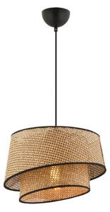 Luster na lankách BARETTE 1xE27/60W/230V hnedá/čierna