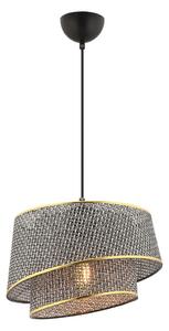 Závesný luster na lanku BARETTE 1xE27/60W/230V sivá/zlatá