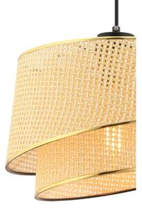 Závesný luster na lanku BARETTE 1xE27/60W/230V hnedá/zlatá
