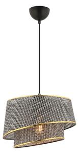 Závesný luster na lanku BARETTE 1xE27/60W/230V sivá/zlatá